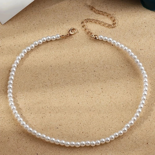 Freshwater Pearl Chain Necklace - Wedding Jewelry