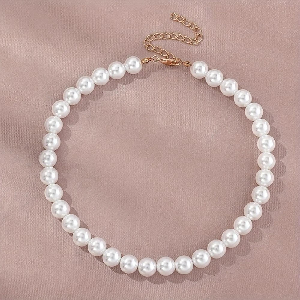 Freshwater Pearl Chain Necklace - Wedding Jewelry