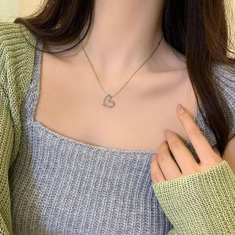 Heart Necklace - Delicate Clavicle Chain Choker