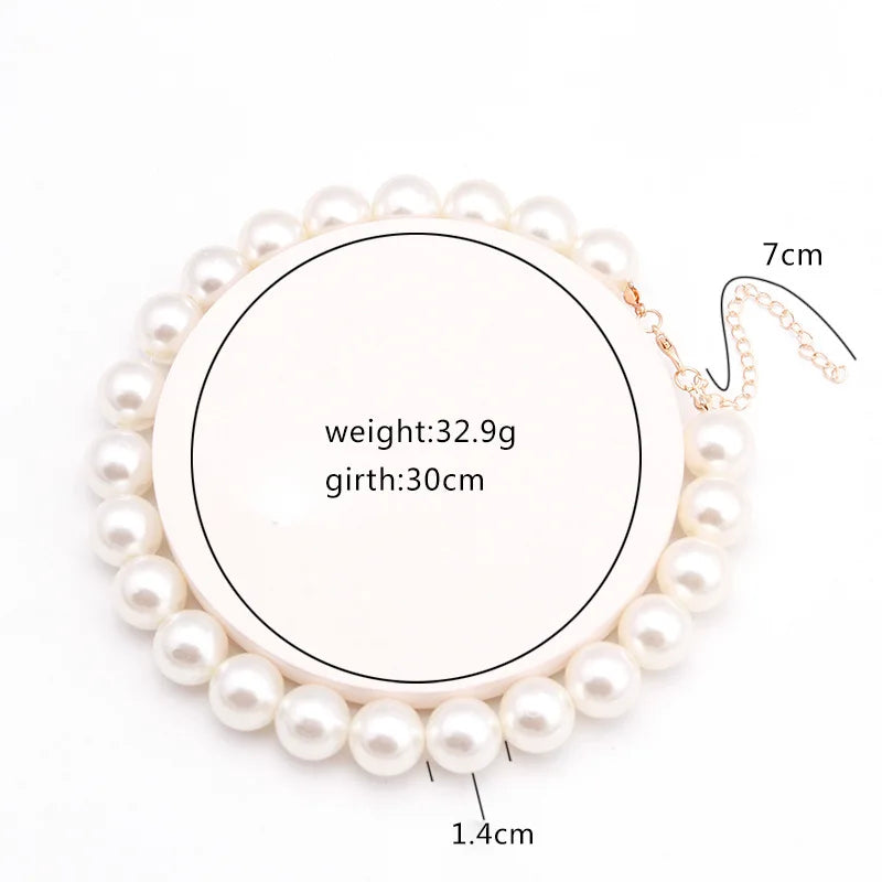 Freshwater Pearl Chain Necklace - Wedding Jewelry