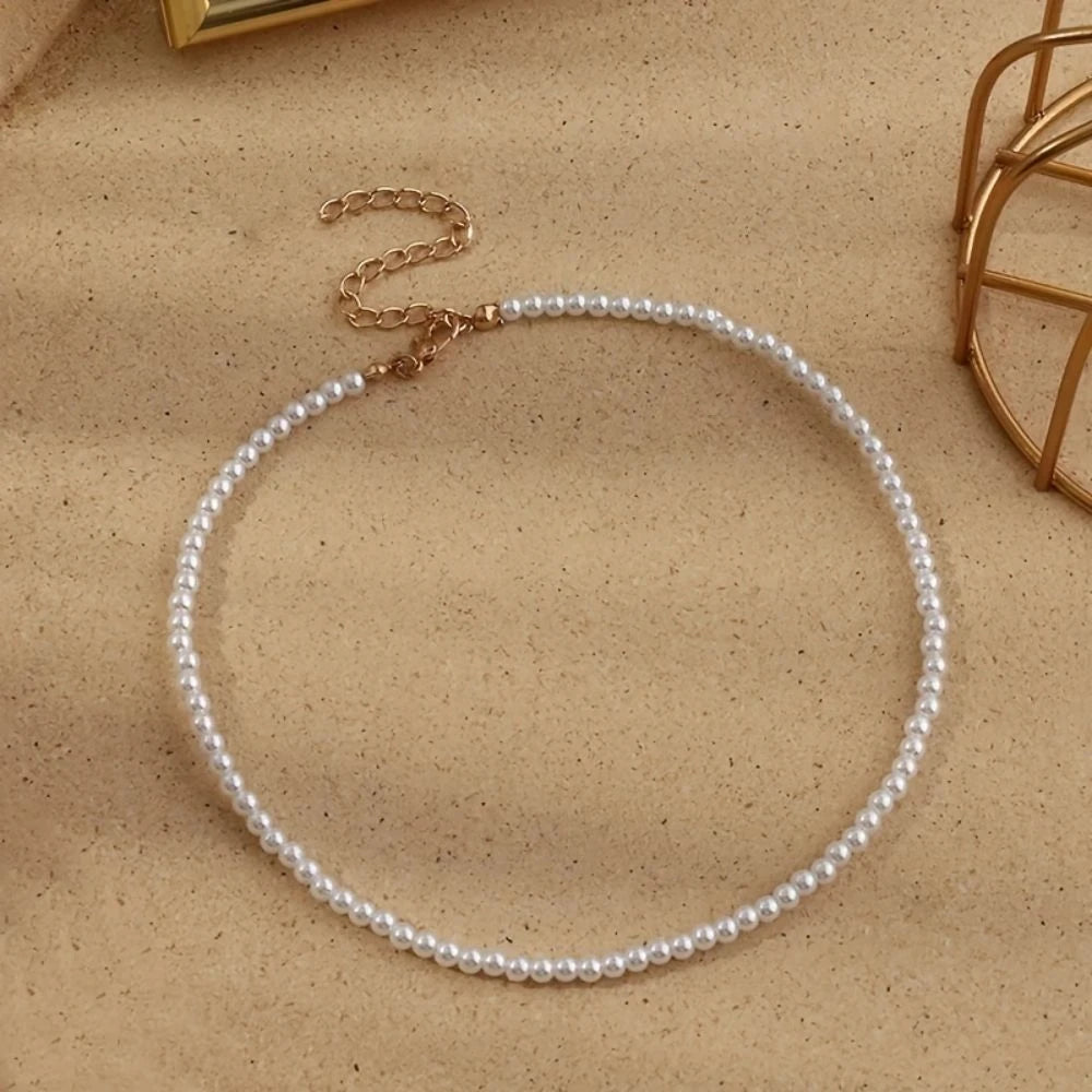 Freshwater Pearl Chain Necklace - Wedding Jewelry